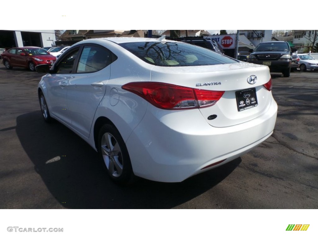 2012 Elantra GLS - Shimmering White / Beige photo #4