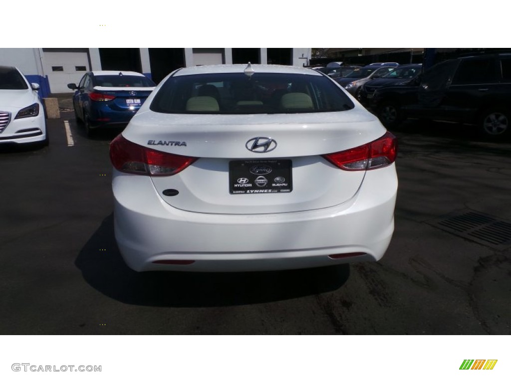 2012 Elantra GLS - Shimmering White / Beige photo #5