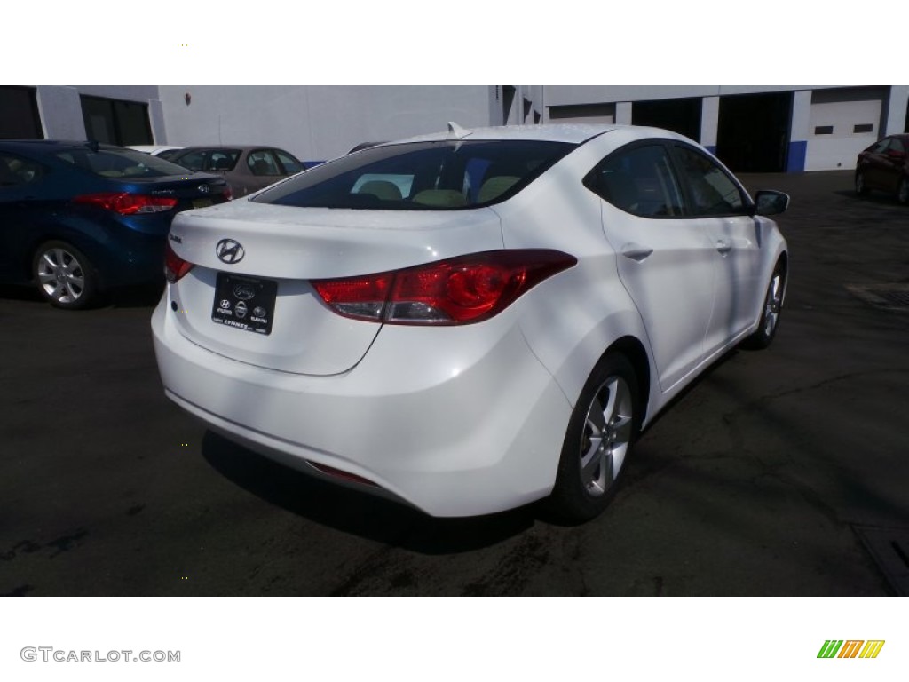 2012 Elantra GLS - Shimmering White / Beige photo #6