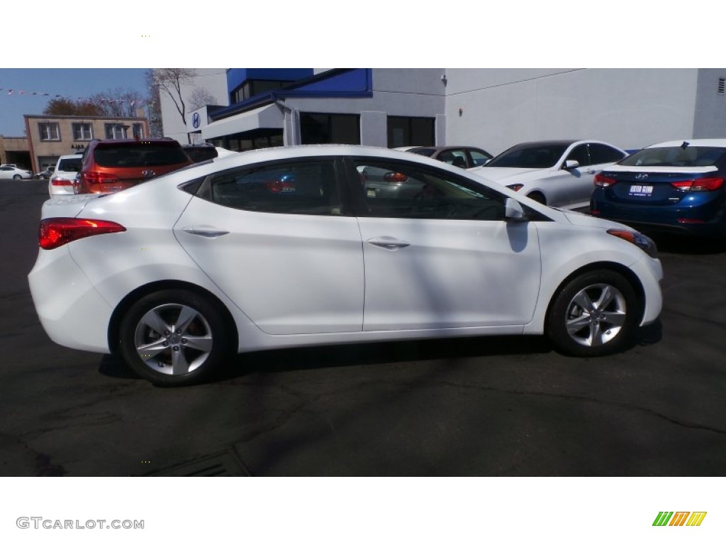 2012 Elantra GLS - Shimmering White / Beige photo #7
