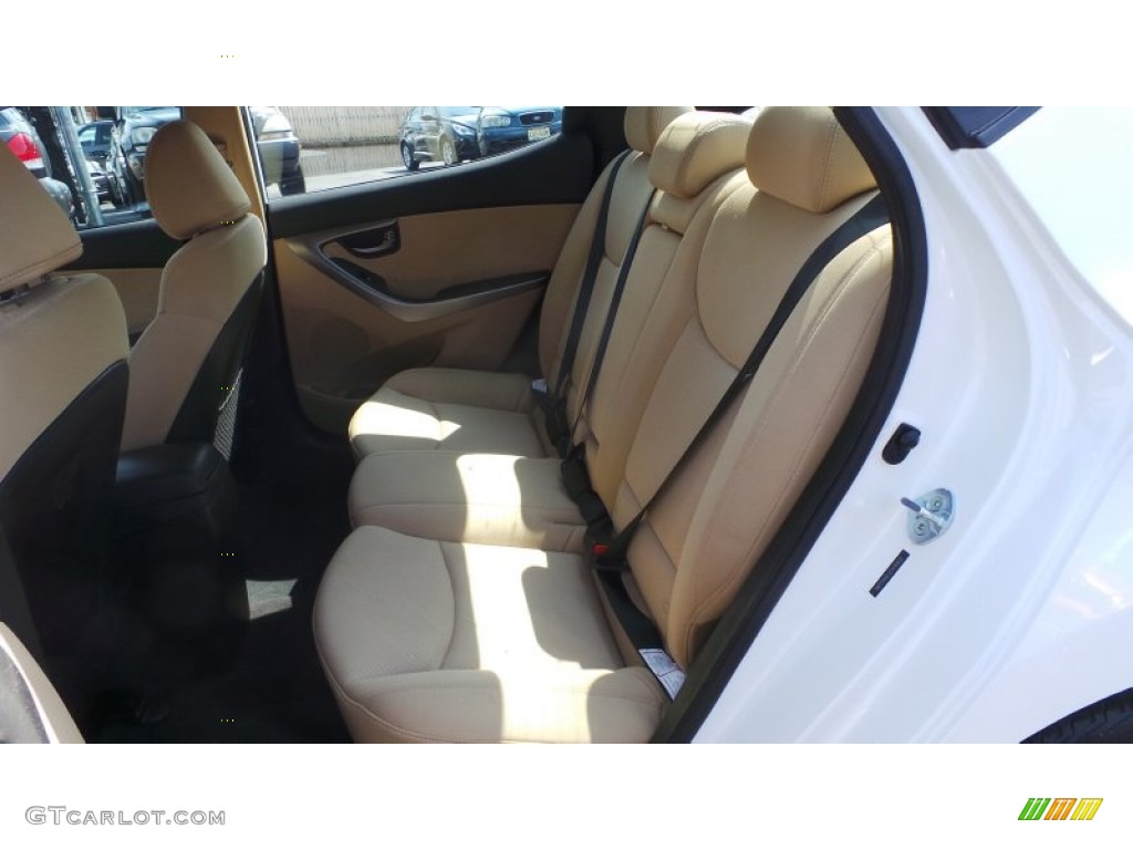 2012 Elantra GLS - Shimmering White / Beige photo #10