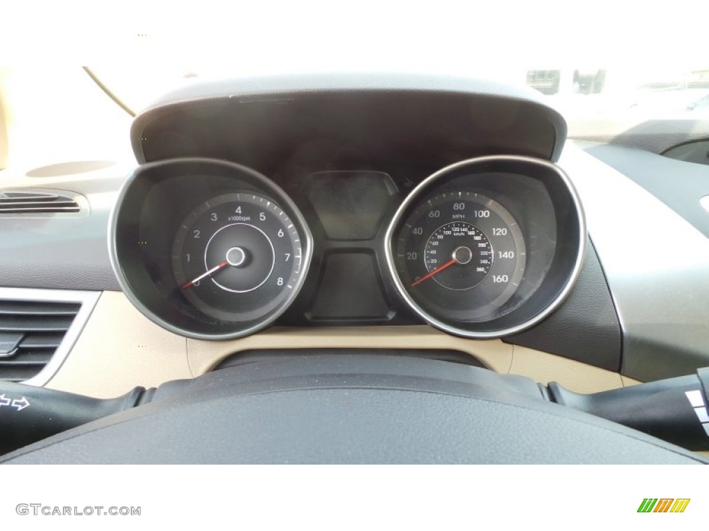 2012 Elantra GLS - Shimmering White / Beige photo #12