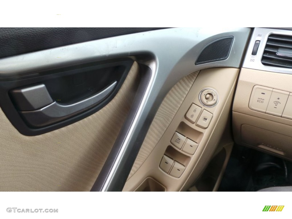 2012 Elantra GLS - Shimmering White / Beige photo #14