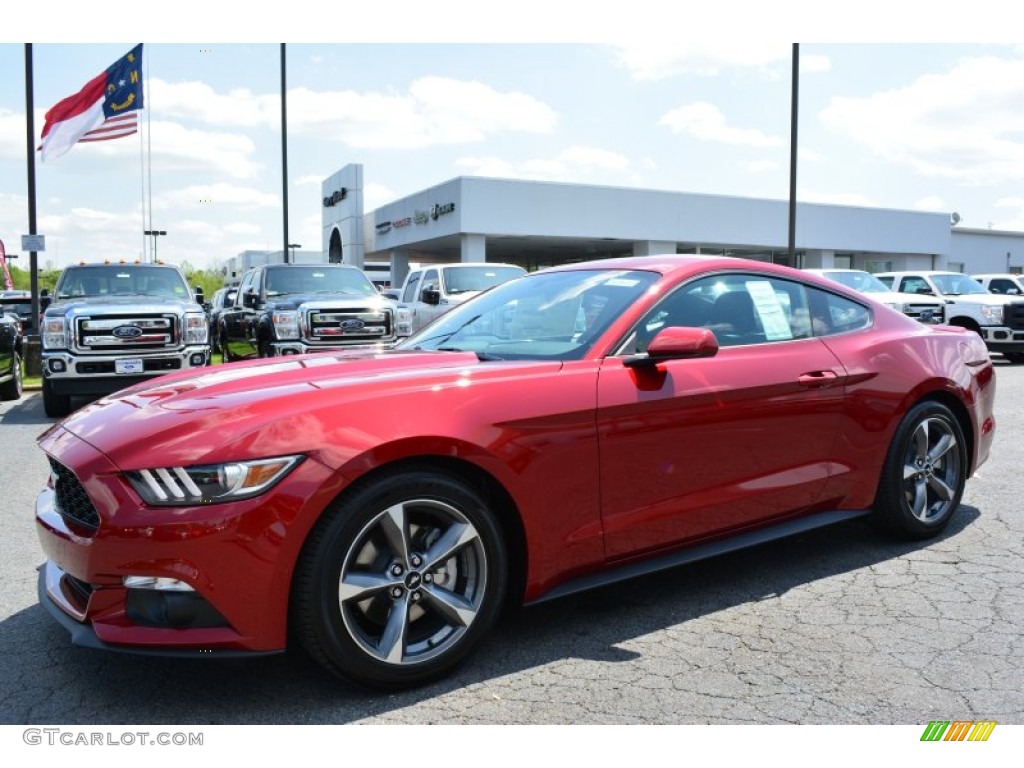 Ruby Red Metallic 2015 Ford Mustang V6 Coupe Exterior Photo #103285984