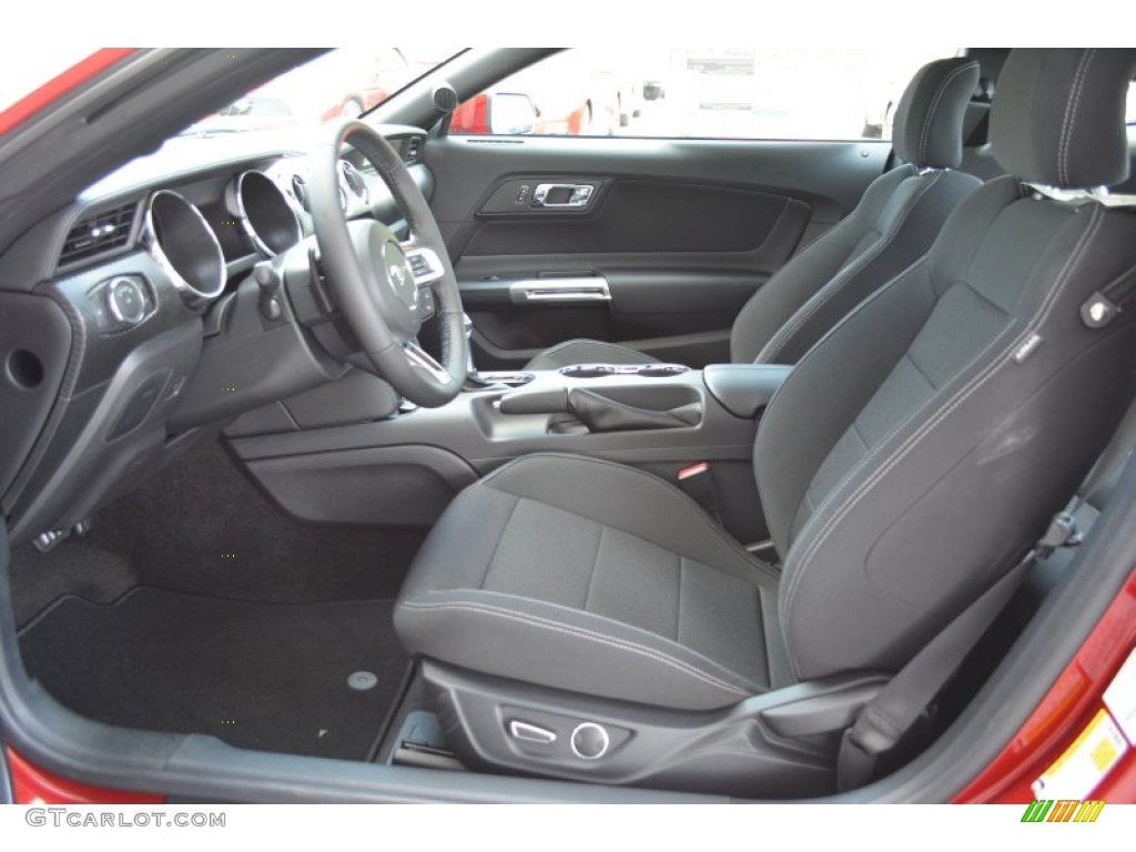 Ebony Interior 2015 Ford Mustang V6 Coupe Photo #103286081