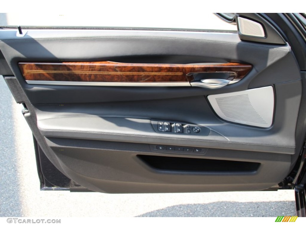 2014 BMW 7 Series 740Li xDrive Sedan Black Door Panel Photo #103286545