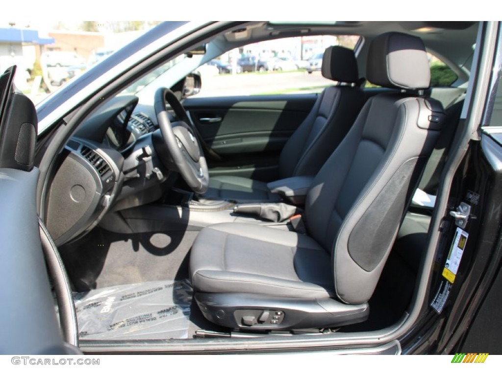2012 1 Series 128i Coupe - Black Sapphire Metallic / Black photo #12