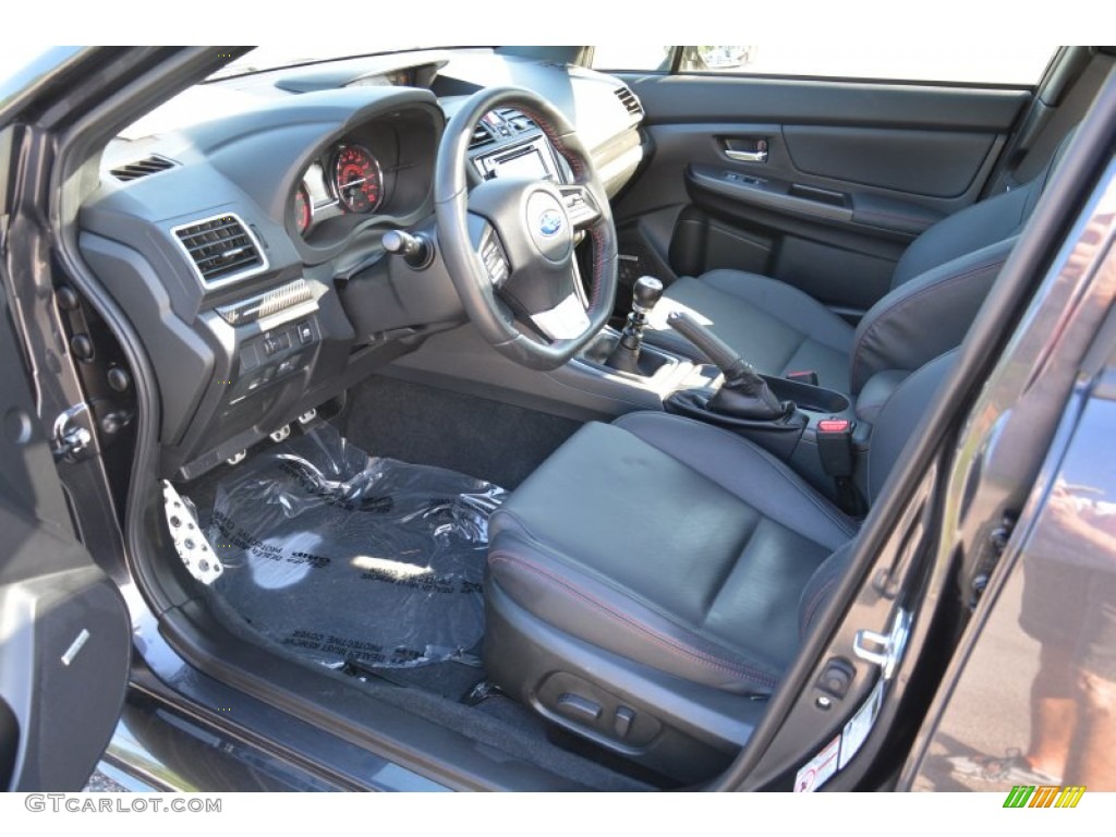 Carbon Black Interior 2015 Subaru WRX Limited Photo #103292938