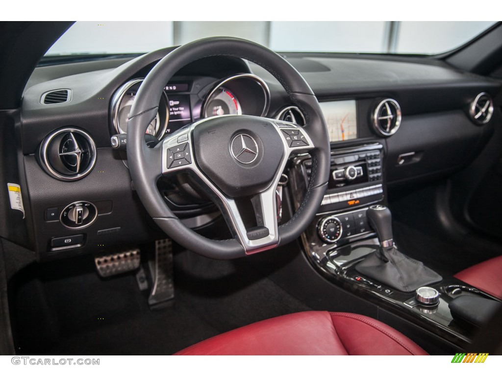 2013 SLK 350 Roadster - Steel Grey Metallic / Bengal Red/Black photo #20