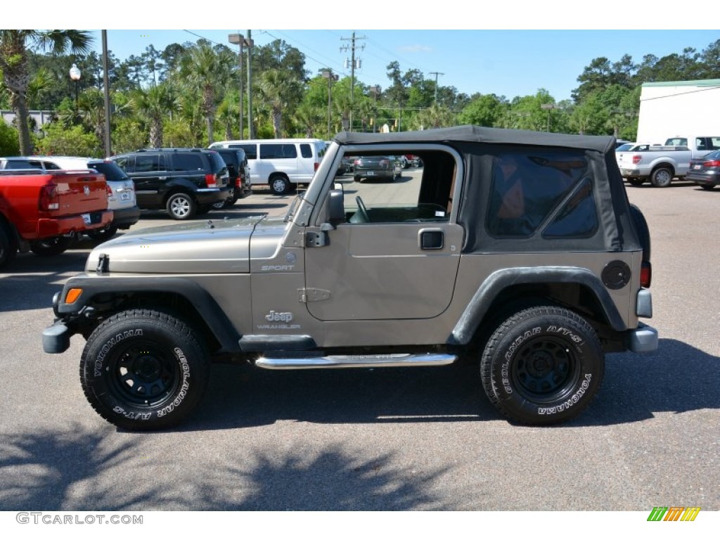 2004 Wrangler Sport 4x4 - Light Khaki Metallic / Khaki photo #6