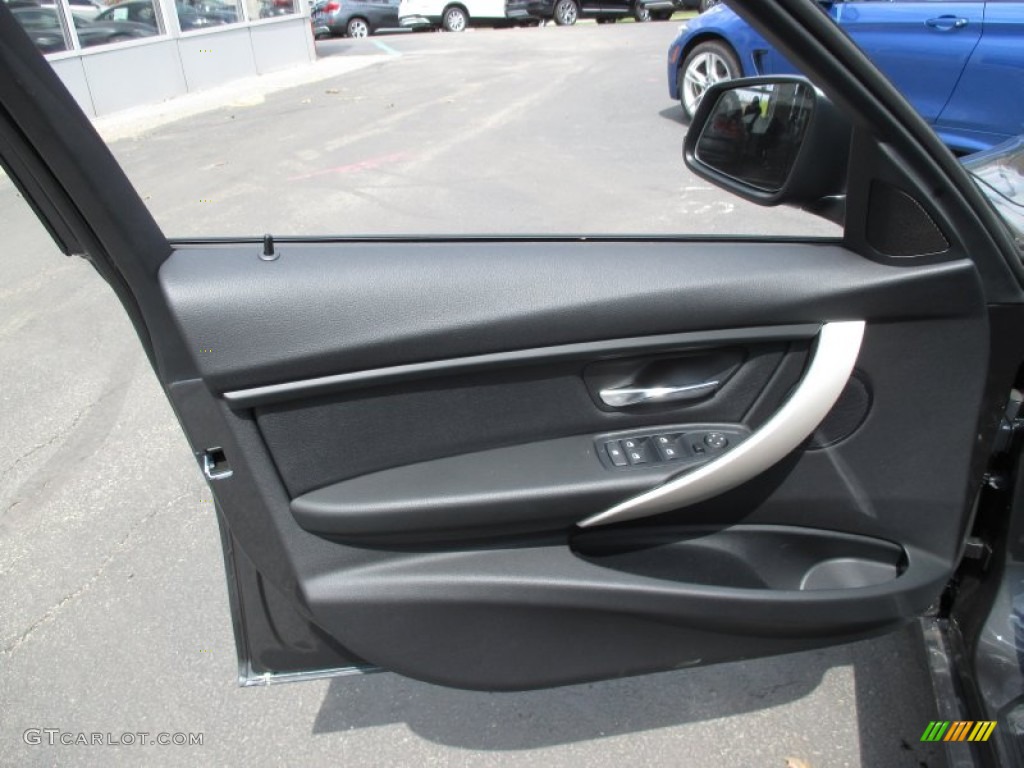 2015 BMW 3 Series 320i xDrive Sedan Black Door Panel Photo #103296499