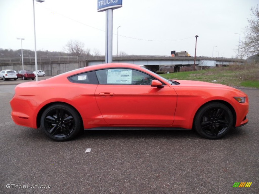 2015 Mustang EcoBoost Coupe - Competition Orange / Ebony photo #1