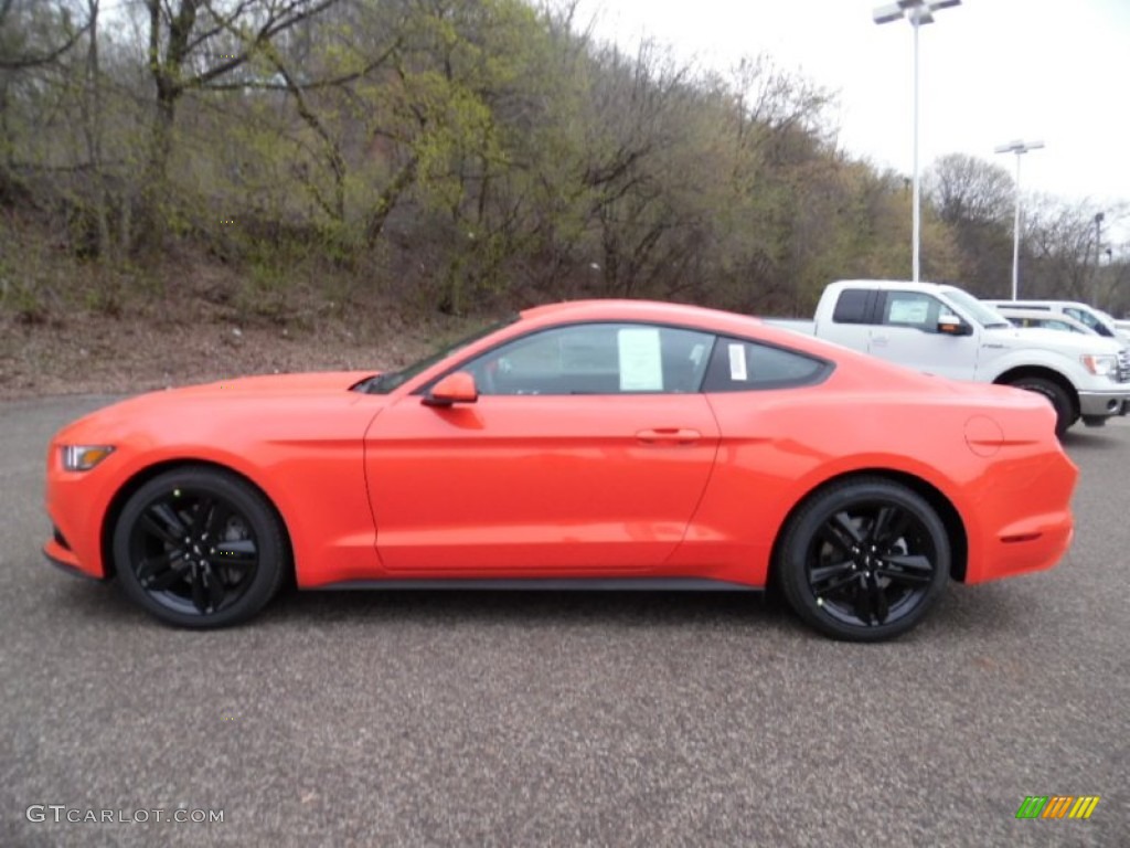 2015 Mustang EcoBoost Coupe - Competition Orange / Ebony photo #6