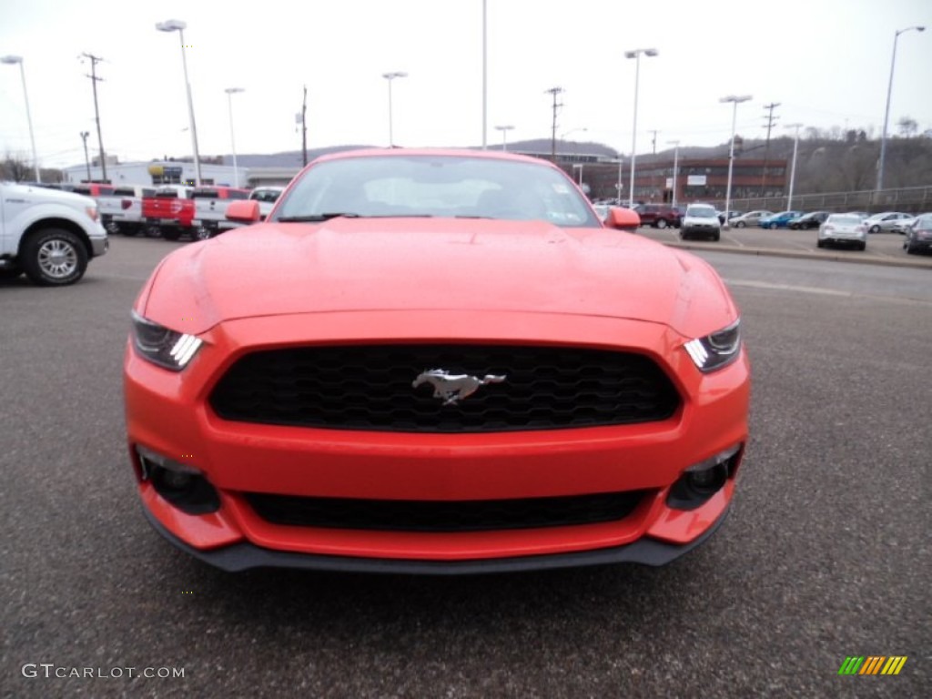 2015 Mustang EcoBoost Coupe - Competition Orange / Ebony photo #8