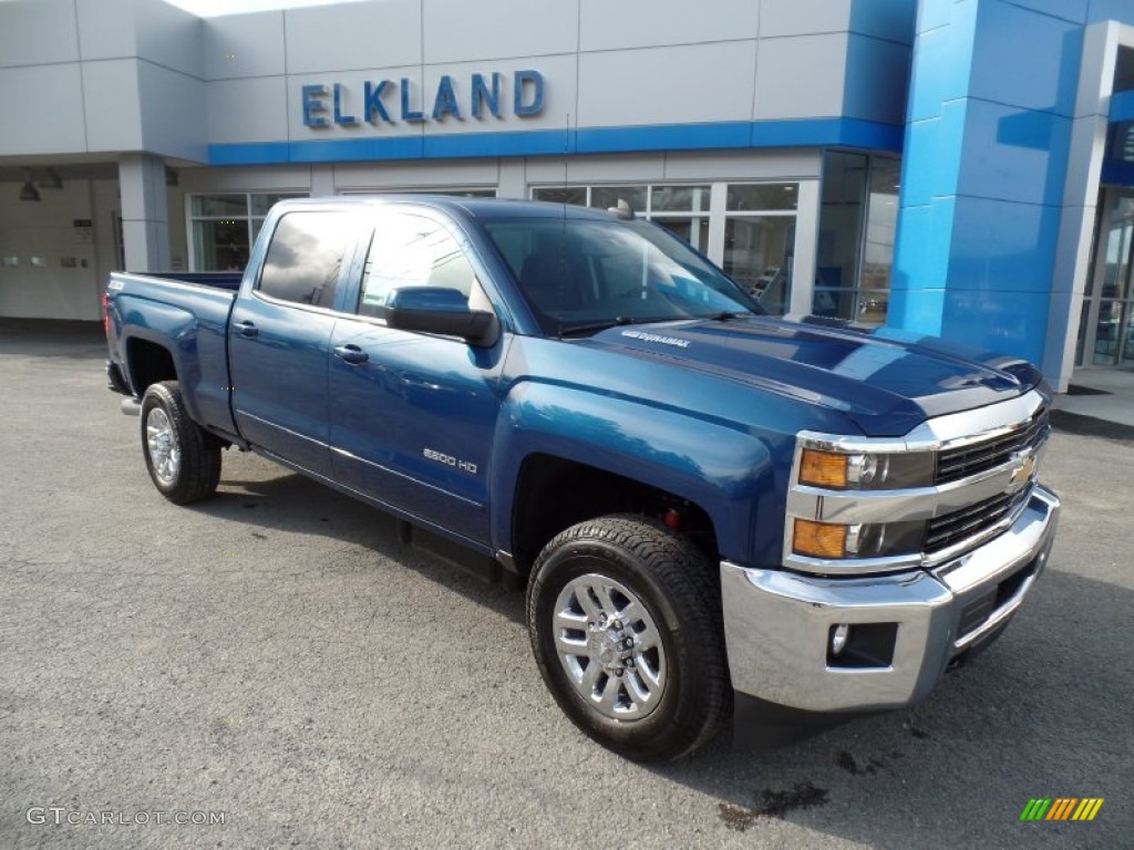 2015 Silverado 2500HD LT Crew Cab 4x4 - Deep Ocean Blue Metallic / Jet Black photo #1