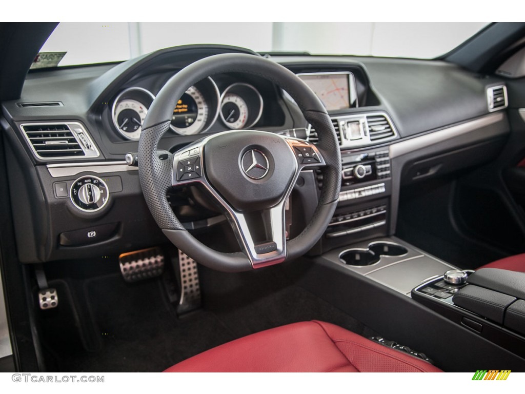 Red/Black Interior 2015 Mercedes-Benz E 400 Cabriolet Photo #103302667