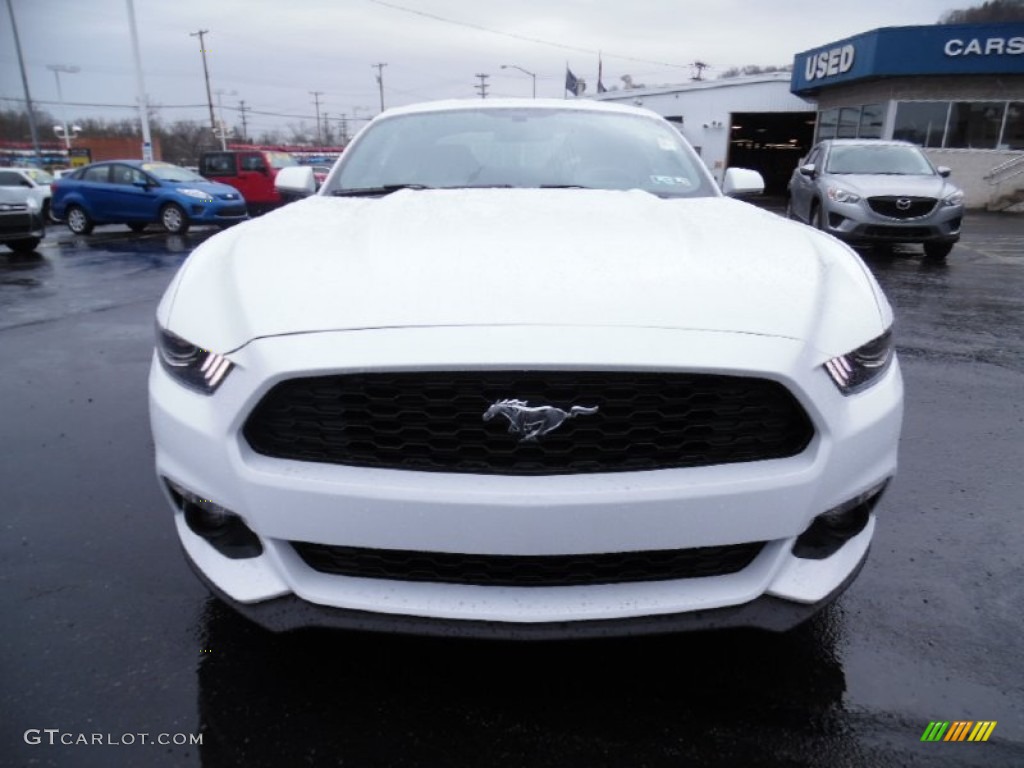2015 Mustang EcoBoost Coupe - Oxford White / Ebony photo #8