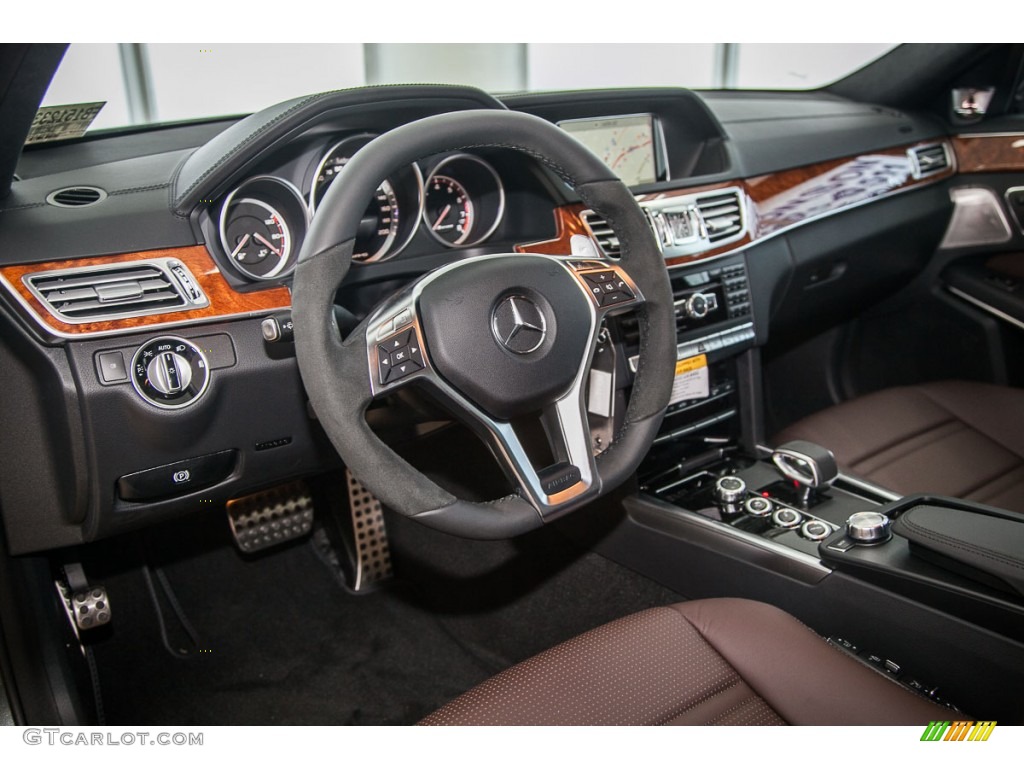 designo Auburn Brown Interior 2015 Mercedes-Benz E 63 AMG S 4Matic Sedan Photo #103303774