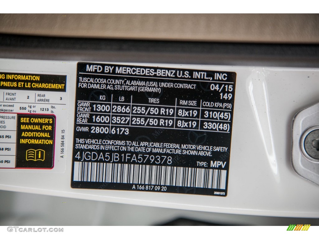 2015 ML Color Code 149 for Polar White Photo #103304212