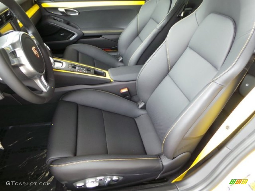 Black Interior 2015 Porsche 911 Turbo S Coupe Photo #103305466