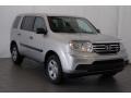 Alabaster Silver Metallic 2015 Honda Pilot LX Exterior