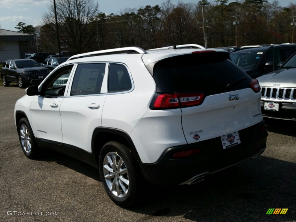 2015 Cherokee Limited 4x4 - Bright White / Black/Light Frost Beige photo #4