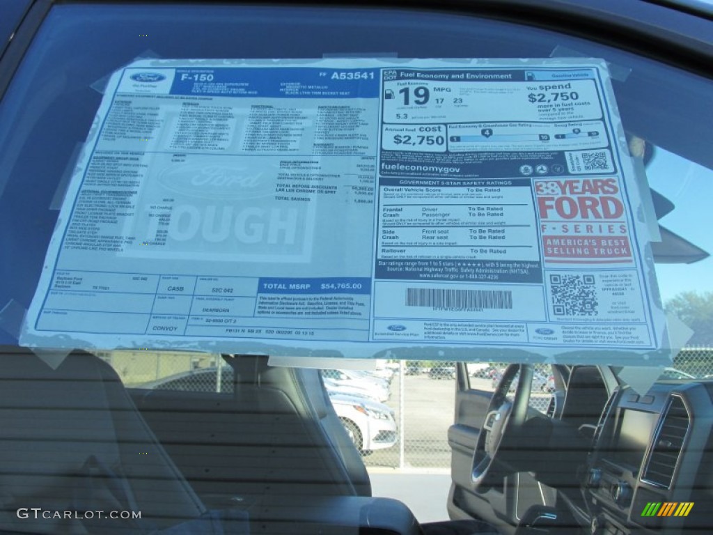 2015 Ford F150 Lariat SuperCrew 4x4 Window Sticker Photos