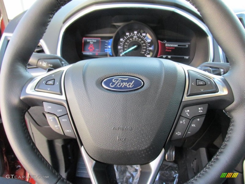 2015 Ford Edge Sport Ebony Steering Wheel Photo #103322875