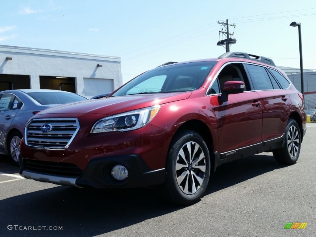 2015 Outback 2.5i Limited - Venetian Red Pearl / Warm Ivory photo #1