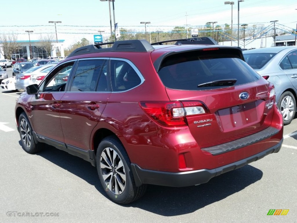 2015 Outback 2.5i Limited - Venetian Red Pearl / Warm Ivory photo #4