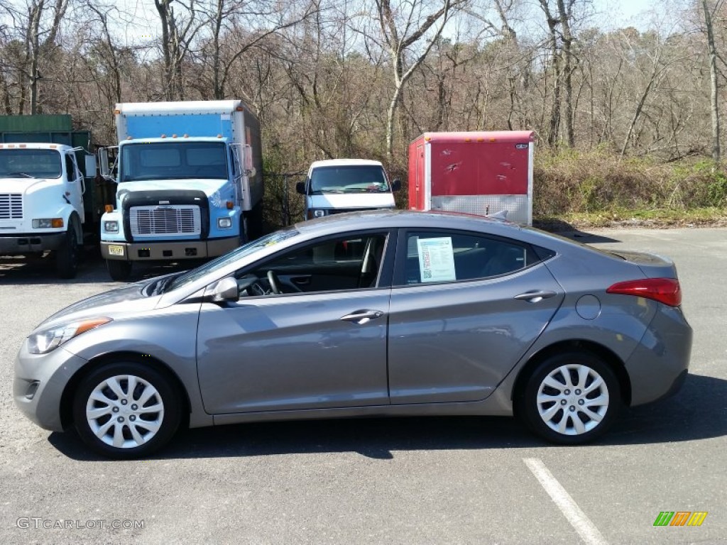 2012 Elantra GLS - Harbor Gray Metallic / Gray photo #10