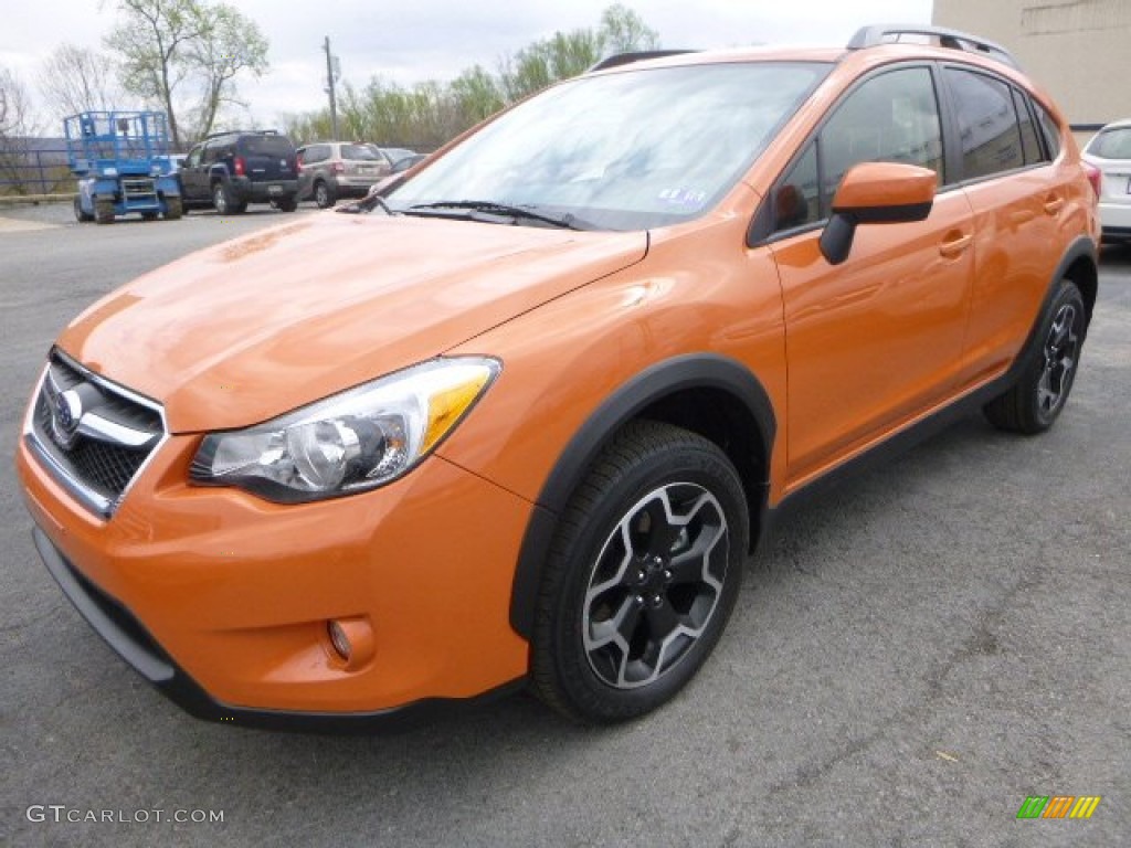 2015 XV Crosstrek 2.0i Premium - Tangerine Orange Pearl / Black photo #3