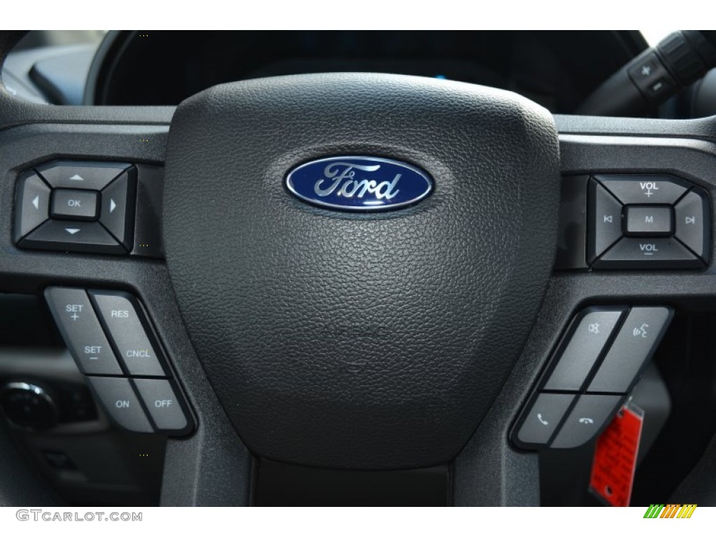 2015 Ford F150 XL SuperCrew Medium Earth Gray Steering Wheel Photo #103327321