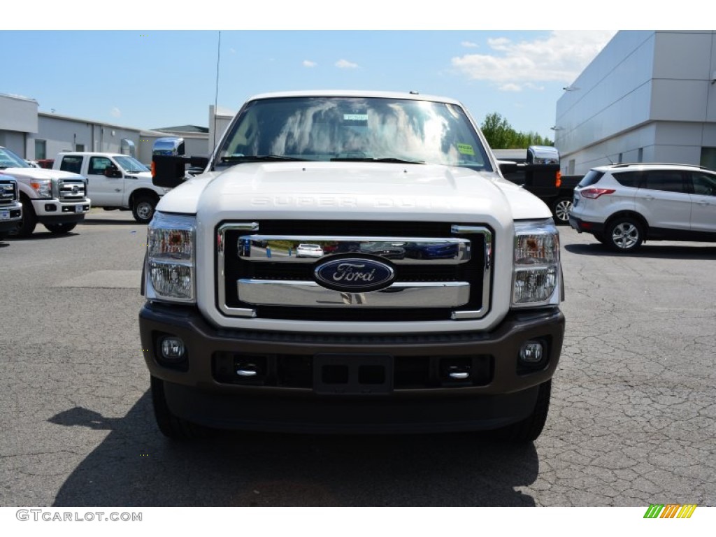 2015 F250 Super Duty King Ranch Crew Cab 4x4 - Oxford White / King Ranch Mesa Antique Affect/Adobe photo #4