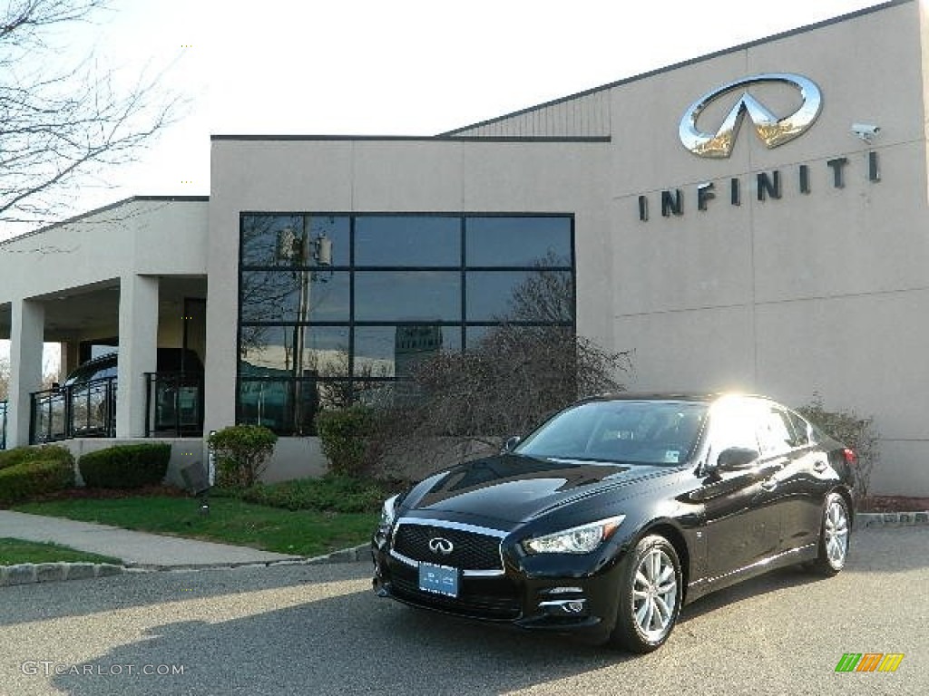 2014 Q 50 3.7 AWD - Black Obsidian / Graphite photo #1