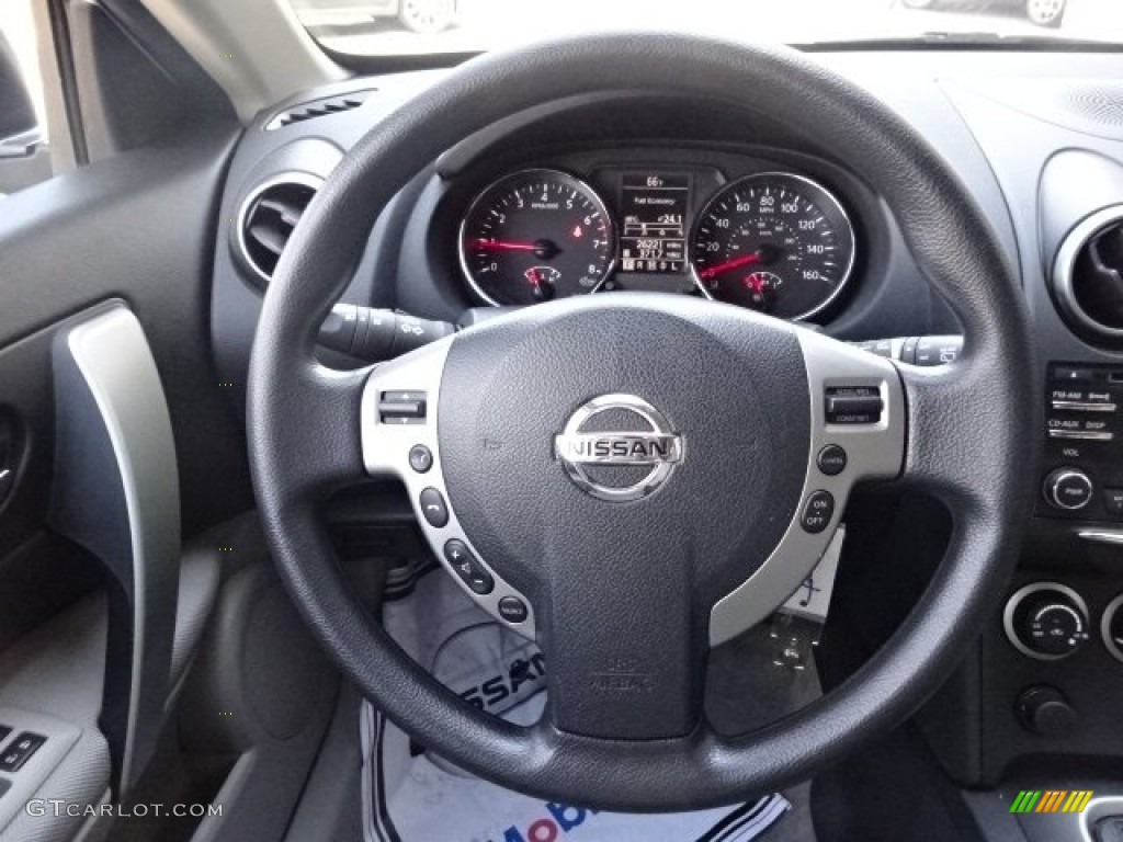 2013 Nissan Rogue S Gray Steering Wheel Photo #103332710