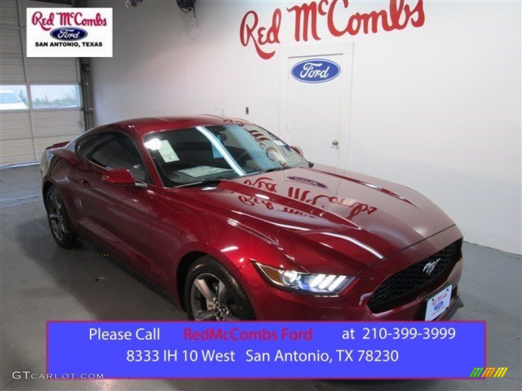 2015 Mustang V6 Coupe - Ruby Red Metallic / Ebony photo #1