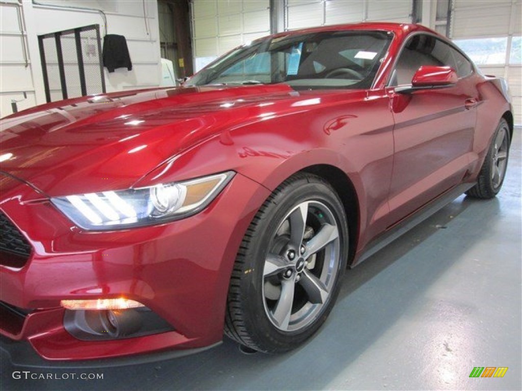 2015 Mustang V6 Coupe - Ruby Red Metallic / Ebony photo #3