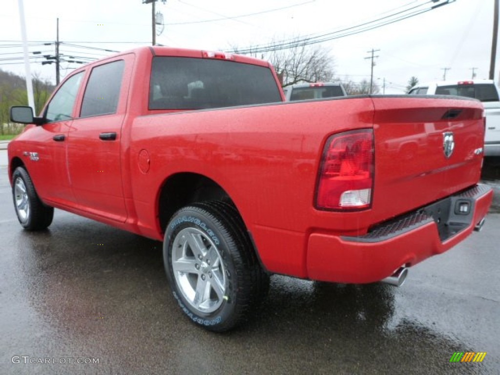 2015 1500 Express Crew Cab 4x4 - Flame Red / Black/Diesel Gray photo #3