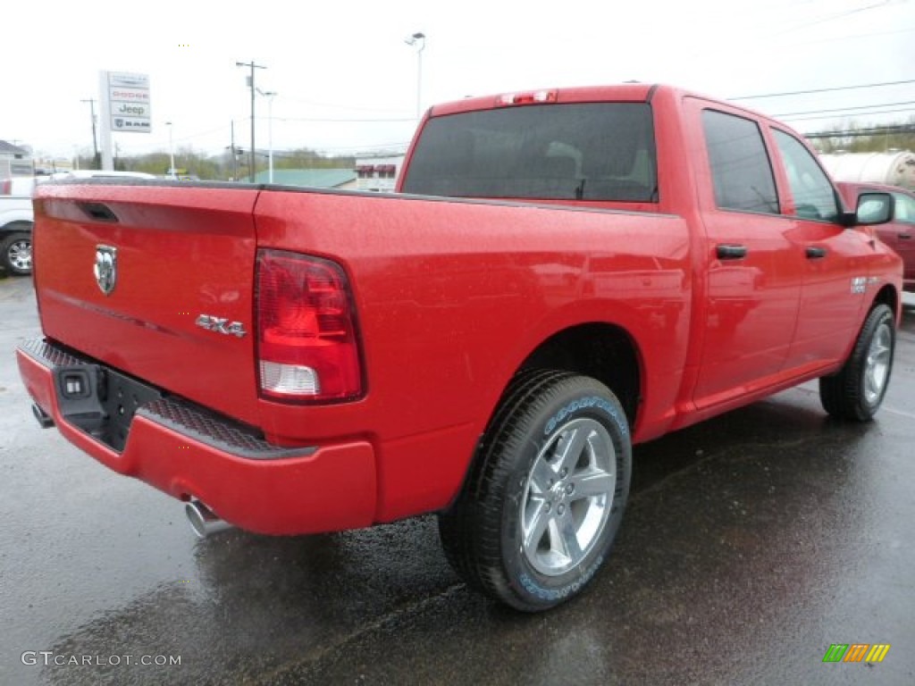 2015 1500 Express Crew Cab 4x4 - Flame Red / Black/Diesel Gray photo #5