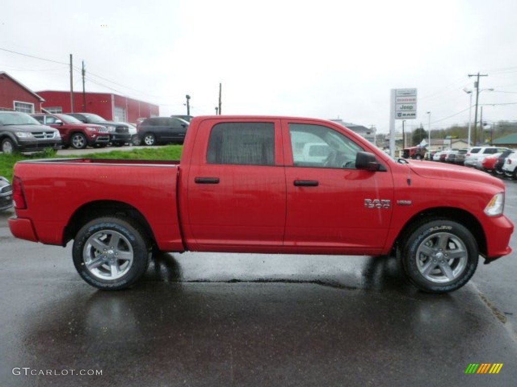 2015 1500 Express Crew Cab 4x4 - Flame Red / Black/Diesel Gray photo #6