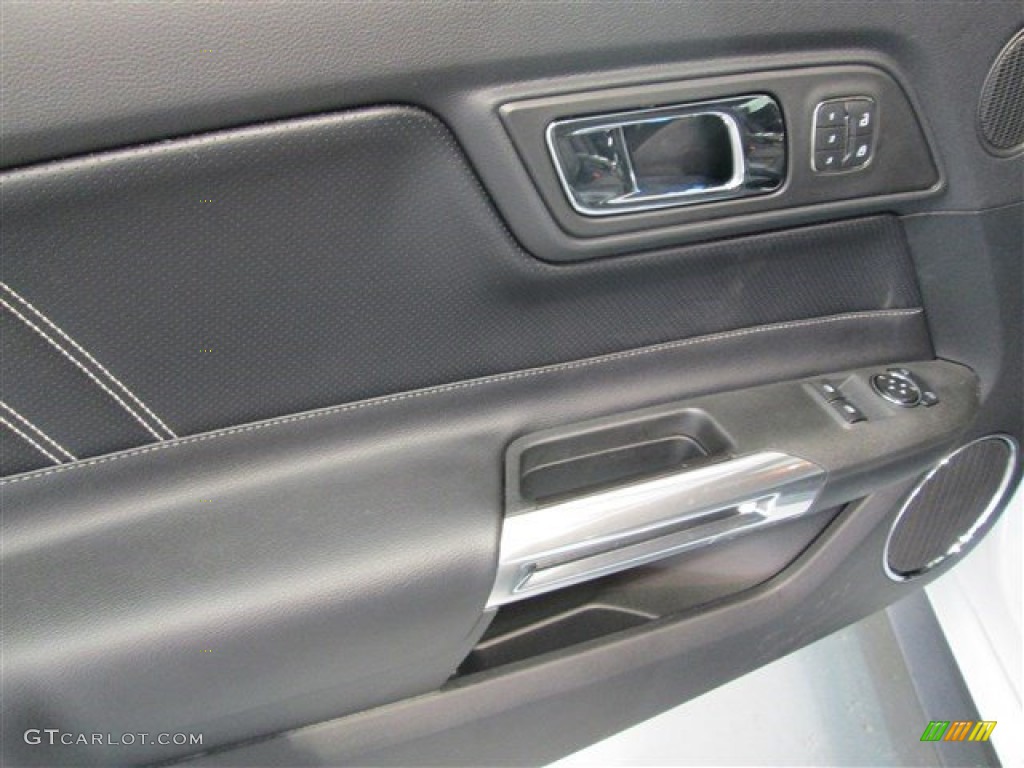 2015 Mustang EcoBoost Premium Coupe - Oxford White / 50 Years Raven Black photo #12