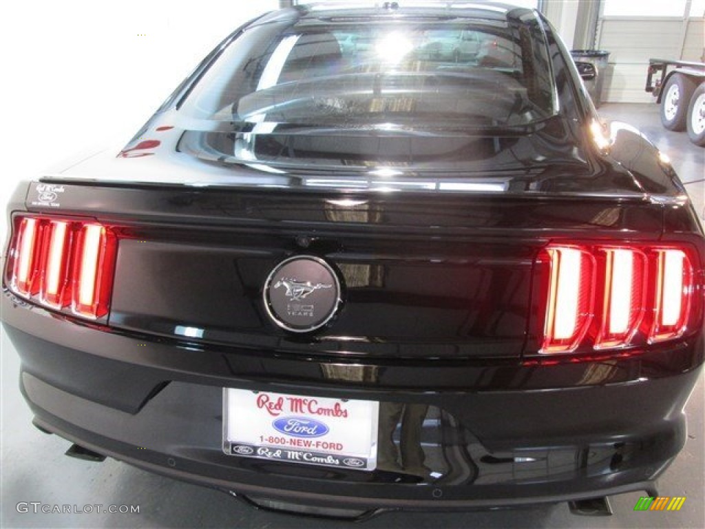 2015 Mustang EcoBoost Premium Coupe - Black / 50 Years Raven Black photo #5
