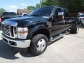 2009 Black Clearcoat Ford F350 Super Duty Lariat Crew Cab 4x4 Dually  photo #2