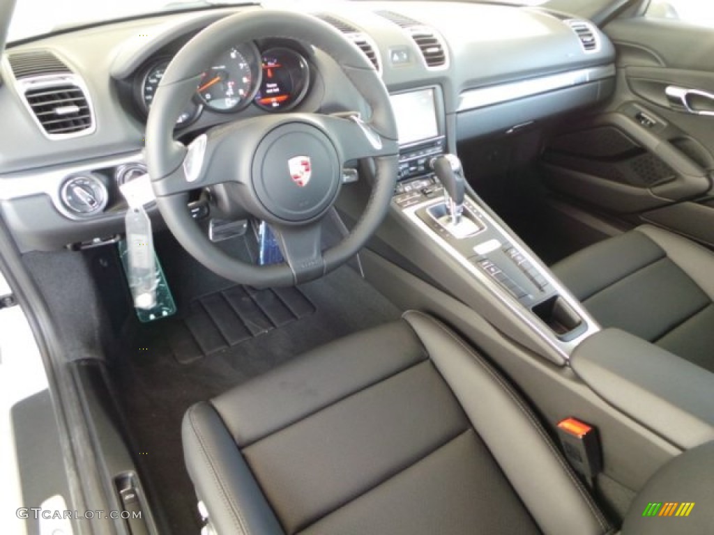 Black Interior 2015 Porsche Cayman Standard Cayman Model Photo #103339487