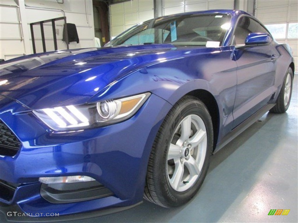 2015 Mustang V6 Coupe - Deep Impact Blue Metallic / Ebony photo #3