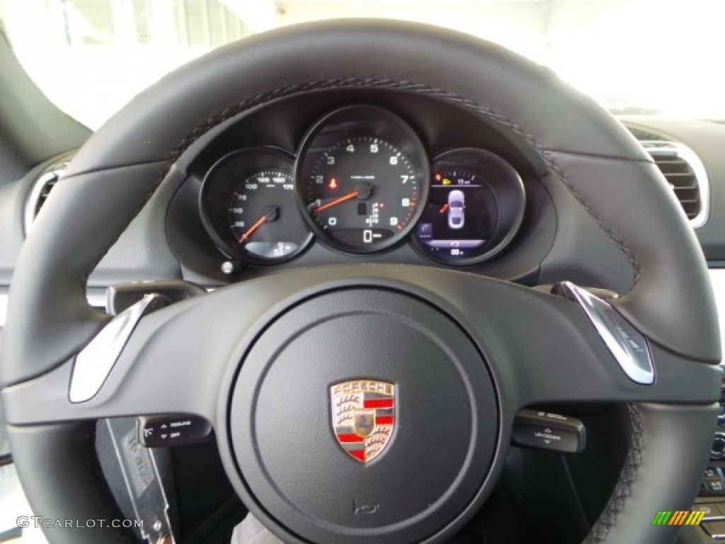 2015 Porsche Cayman Standard Cayman Model Black Steering Wheel Photo #103339682