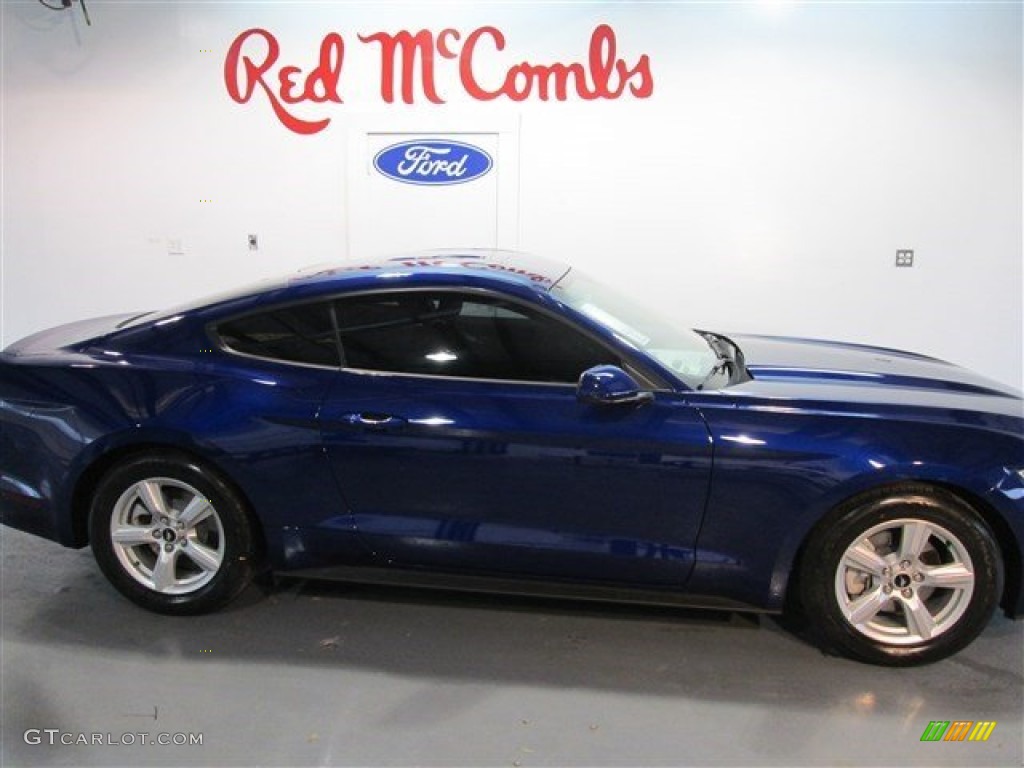 2015 Mustang V6 Coupe - Deep Impact Blue Metallic / Ebony photo #6