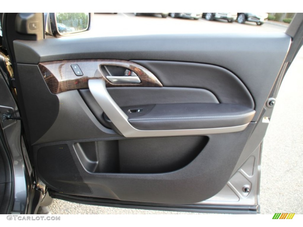 2012 Acura MDX SH-AWD Advance Ebony Door Panel Photo #103340484