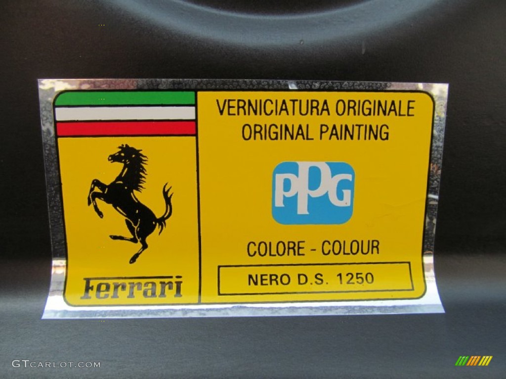 2002 Ferrari 360 Modena F1 Info Tag Photos